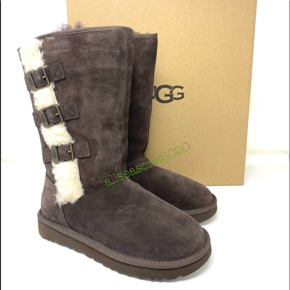 UGG Shoes - UGG Klea Cho Women’s Boot Brown Suede Fur